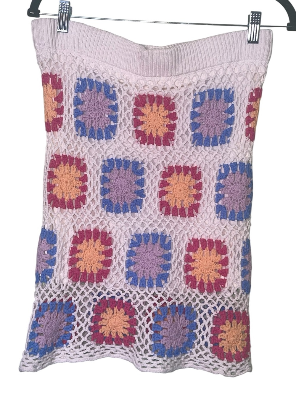 NWT-Beverly Hayden crocheted granny square swimwear cover up skirt. Size large - Picture 4 of 13
